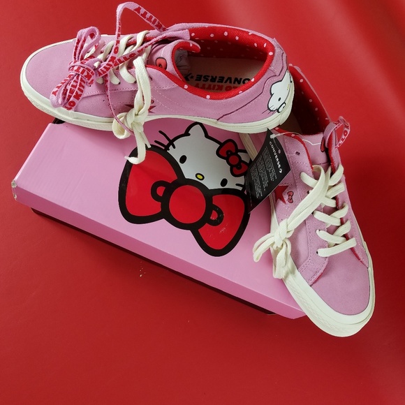 CONVERSE x HELLO KITTY Shoes 162939C Various Sizes - Picture 4 of 7